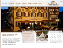 Tablet Screenshot of hotel-karpfen.com